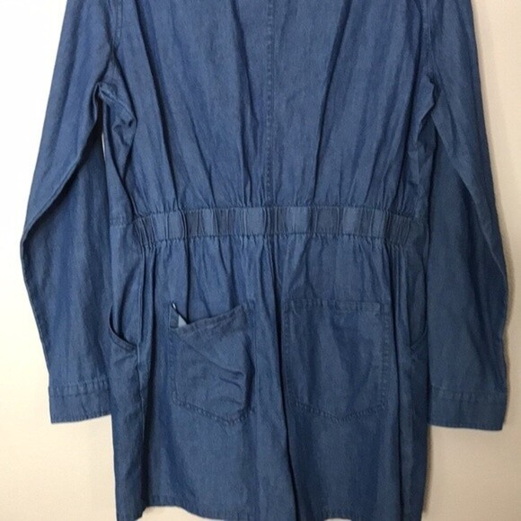 K/lab patched long sleeve button down denim romper size large - Picture 14 of 14